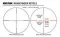 Monstrum 3-9x32 Rifle Scope with Rangefinder Reticle and Medium Profile Scope Rings | Black