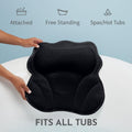 WONDERfoam Thick Padded Ergonomic Bath Pillow for Tub, Bathtub Headrest Neck and Back Support, Strong Suction Cups, Machine Washable Breathable