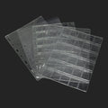 15 Sheets Plastic Coin 9-Hole 5 Sizes Pocket Pages Standard Coin Currency Money Pocket Inserts Collecting Sleeves for Coin Stickers Currency