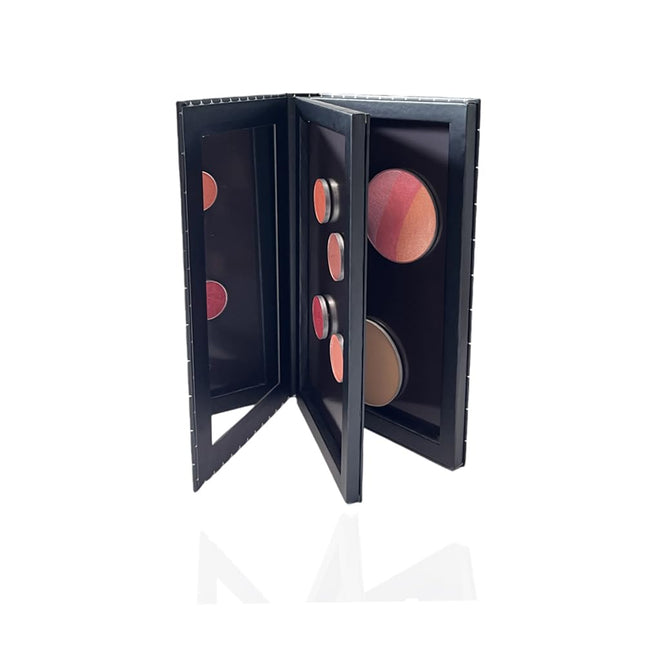 Double Layer Book Shape Empty Magnetic Eyeshadow Makeup Palette with Mirror and 