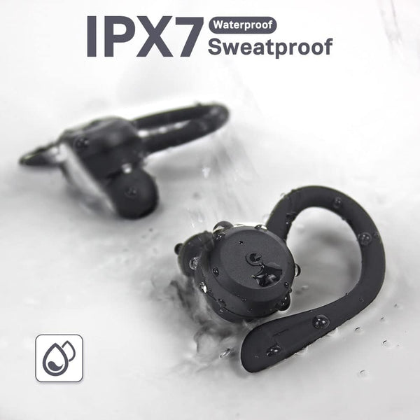 APEKX Bluetooth Headphones True Wireless Earbuds with Charging Case IPX7 Waterproof Stereo Sound Earphones Built-In Mic In-Ear Headsets for Sport