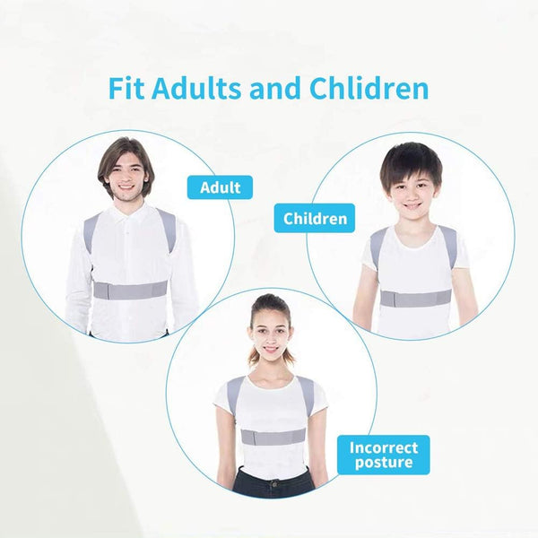 Posture Corrector for Men & Women - Adjustable Shoulder Posture Brace - Adjustable Upper Back Brace - Invisible Thoracic Back Brace for Hunching (L)