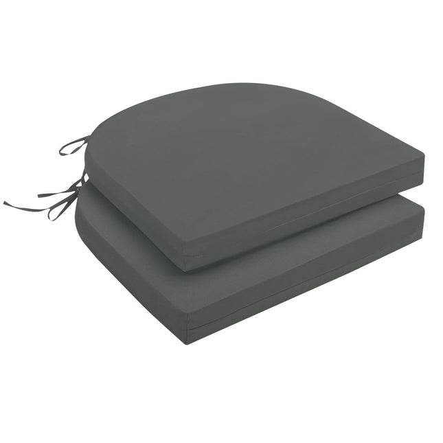 Downluxe Outdoor Chair Cushions Set of 2 for Patio Furniture, Water-Resistant Pa
