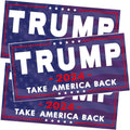3 Pack Trump Sticker, 8"x4" Big Trump Letters Car Decal, President Donald Trump Take America Back Bumper Sticker Fadeproof Vinyl for Car, Truck,
