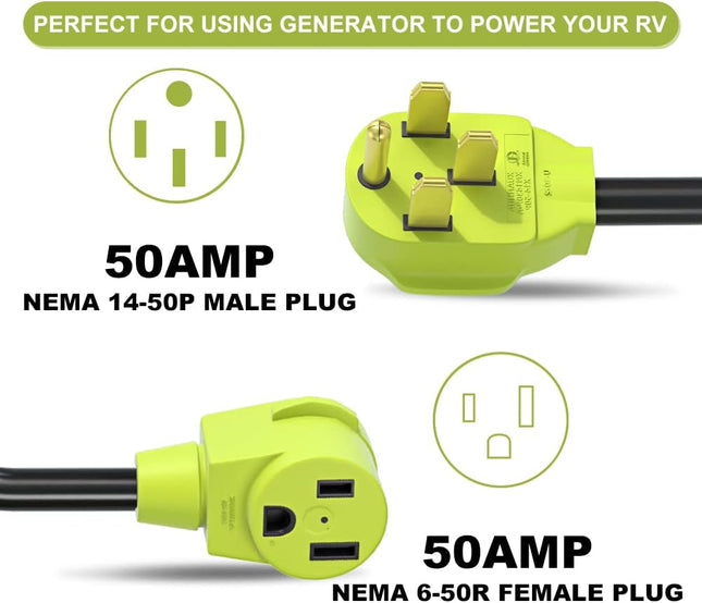 Welder Plug Adapter,Nema 14-50P to NEMA 6-50R,4 Prong to 3 Ponng 50 Amp Welder Plug Adapter Cord,Stw 10 AWG?1.5FT?