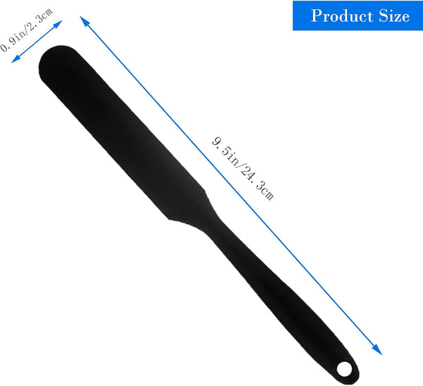 2 Pieces Long Handle Silicone Jar Spatula Non-Stick Rubber Scraper Silicone Scraper for Jars, Smoothies, Blenders Cooking Baking Stirring Mixing