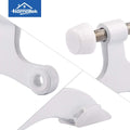 HOMOTEK 2 Pack Hinge Pin White Door Stopper,Adjustable Deluxe Heavy Duty Door Stopper 2-1/2"X1-3/4Ã¢ÂÂ,With White Rubber Bumper Tips