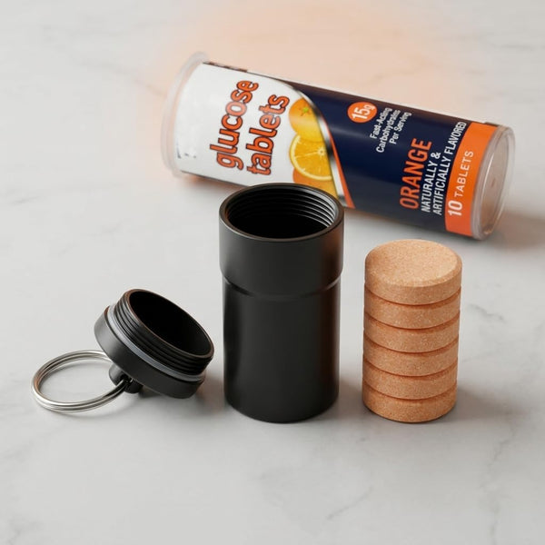 2 Packs 100 Tablets Nitro Bottle Holder, EFFIET Waterproof Metal Pill Bottle Container Capsule Match Container for Geocaching Quarters Cash Hider