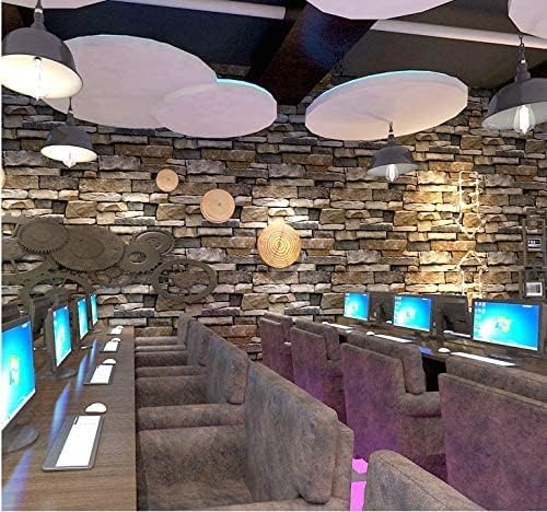 Rock Peel and Stick Wallpaper - Self-Adhesive & Removable Wallpaper Stone Decorations Contact Paper 17.7"x118" 3D Stone Textured Vinyl for