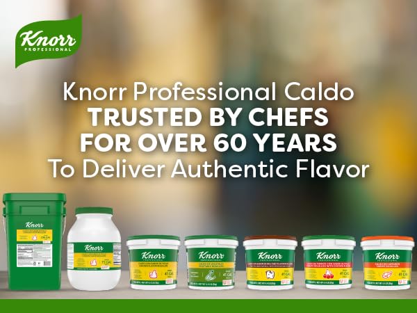 Knorr Professional Caldo de Pollo, Bouillon with Chicken Flavor Granulated Bouillon as a Base, Marinade, Flavor Enhancer, Shelf Stable