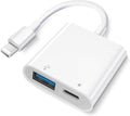 [Apple MFi Certified] Lightning to USB Camera Adapter for iPhone, OTG Adapter With Fast Charging Port, Compatible With iPhone/iPad/Card