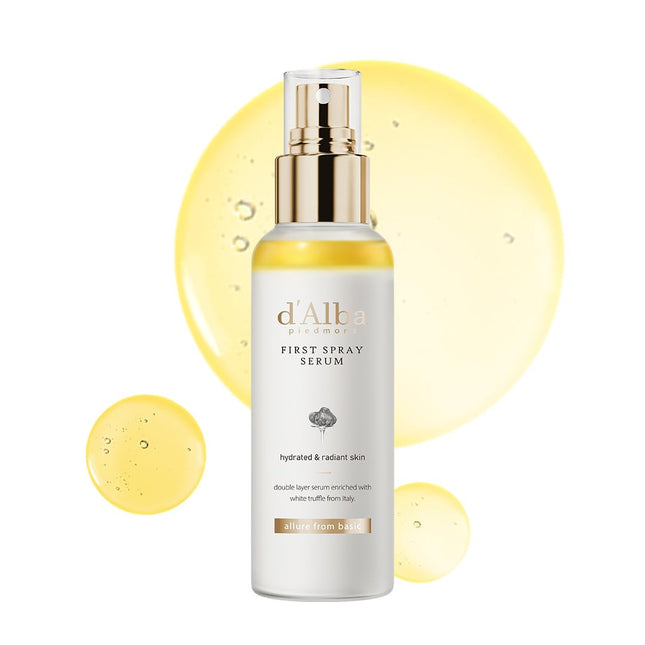 D'Alba Piedmont Italian White Truffle First Spray Serum, Vegan Skin Care, Light-