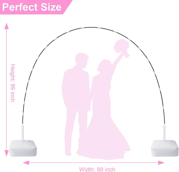 Balloon Arch Kit, 7.4ft Balloon Arch Stand Frame with Base: for Wedding Baby Shower Birthday Party Decorations Black