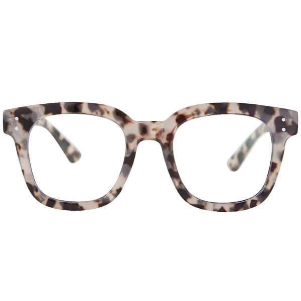 Madison Avenue Blue Light Blocking Glasses Oversized Fashion Blue Light Glasses for Women anti Eyestrain & UV Protection Computer Eyeglasses (Grey
