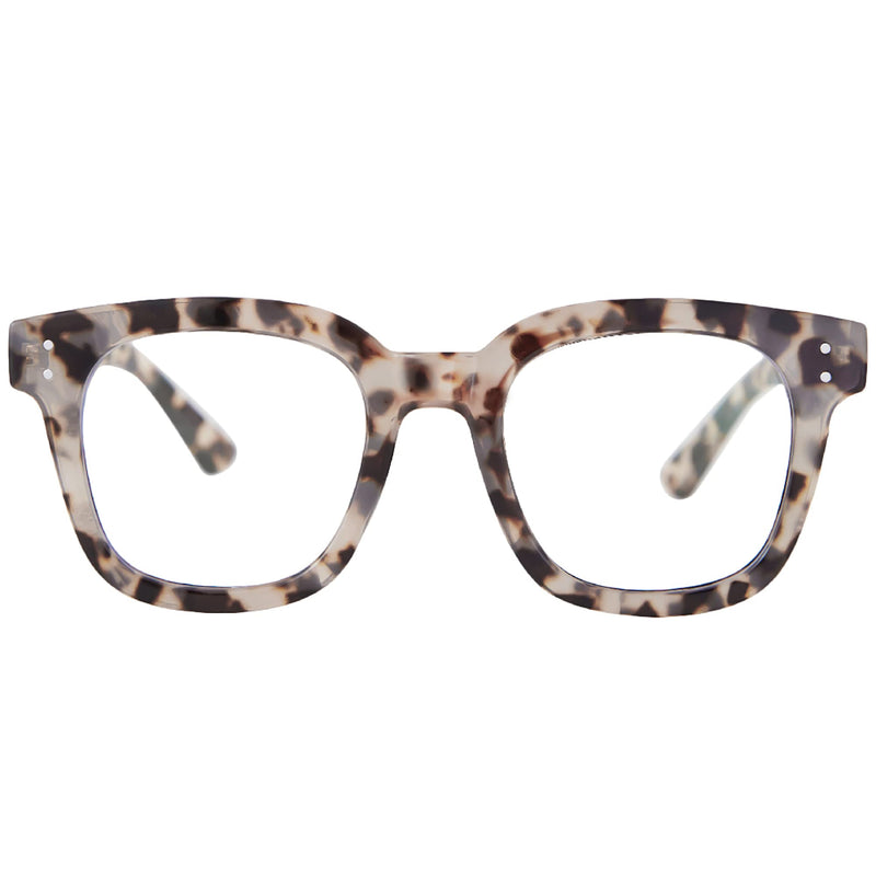 Madison Avenue Blue Light Blocking Glasses Oversized Fashion Blue Light Glasses for Women anti Eyestrain & UV Protection Computer Eyeglasses (Grey