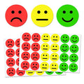 1200 Pieces - Happy Sad Smile Face Mood Emotion Stickers, Red/Yellow/Green | Behavior Chart Stickers, 1 inch