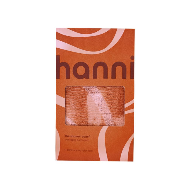 HANNI Extra-Long Shower Scarf, Japanese-Inspired Exfoliating Body Scrubber, Loof