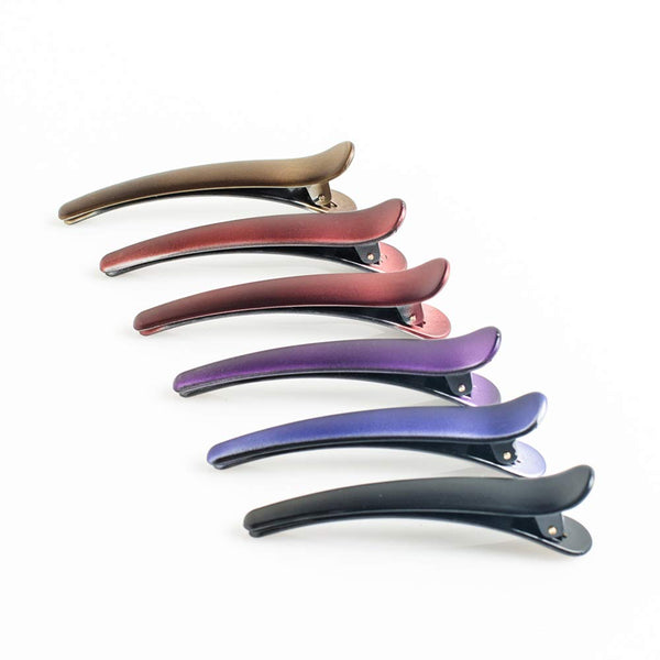 Hair Clips for Styling, HAITAO 12 PCS Non-Slip Colorful Plastic Duckbill Alligator Hair Barrettes Pins for Women, Baby Kids and Girls, 3.5