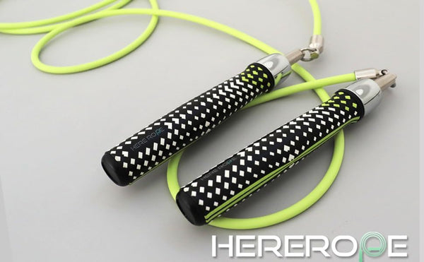 HEREROPE 1/4LB Weighted Jump Rope for Speed, Cardio, Boxing & Workout, Skipping Rope with Ball-bearing, Comfortable & Ergonomic Grip, Tangle Free