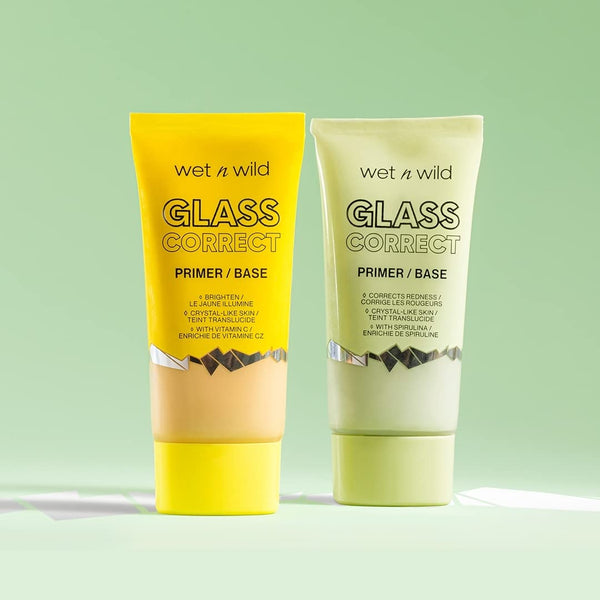 Wet N Wild Prime Focus Glass Skin Correct Primer Bright Crystal Finish, Green, 0.91 Fl Oz