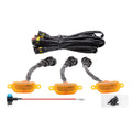 Amber LED Lights 3PCS Front Grille Raptor Lamps Car Accessories with Harness and Fuse, Compatible with 2004-2019 For-d F150 & 2013-2018 Ram 1500