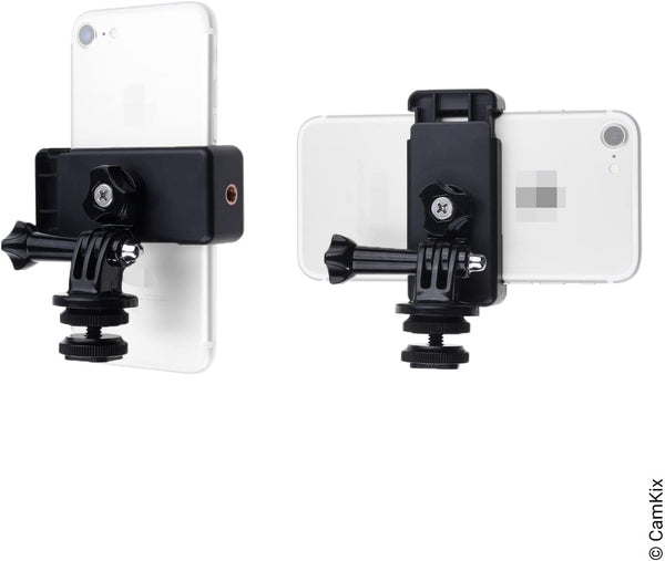 Camkix Hot Shoe Mount Adapter Kit Compatible with Phone, Action Cam to the Flash Mount of Your DSLR Camera - Record Your Photo Shoot or Use Phone