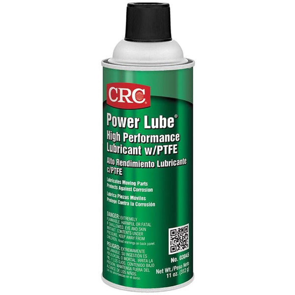 CRC Power Lube Industrial High Performance Lubricant With PTFE, 11 Wt Oz, High Performance Aerosol Lubricant Spray | High-performance formula for