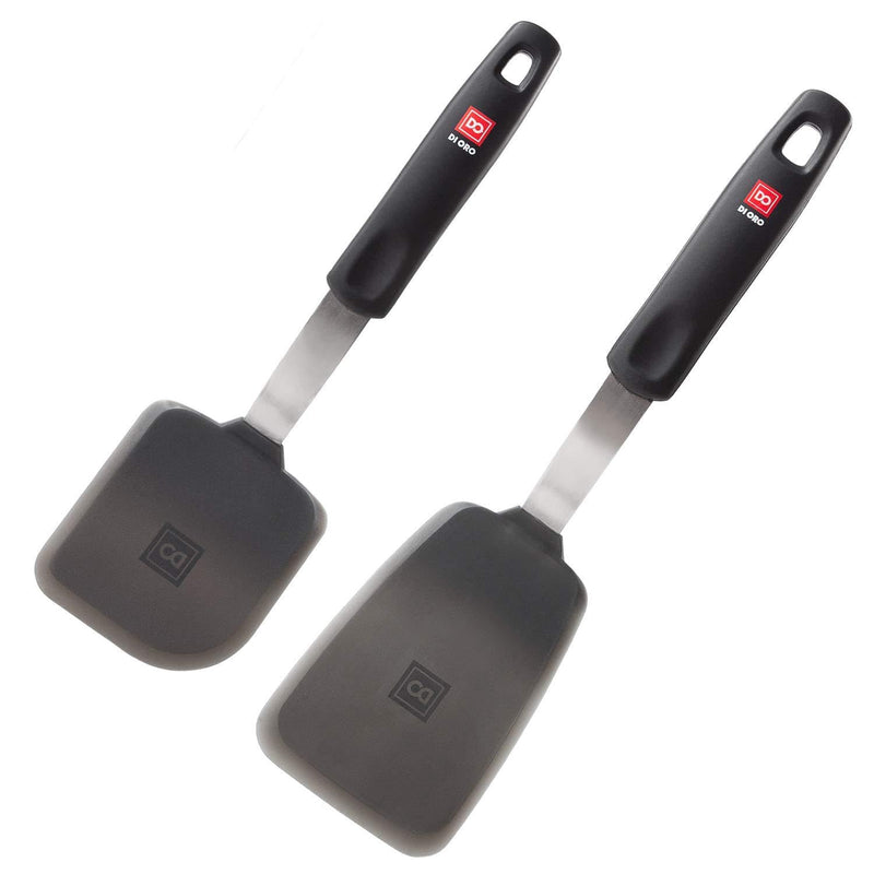 DI ORO Spatulas for Kitchen Use - Forever Warranty - 600°F Heat Resistance Silicone - Turner Spatula Set for Cooking - BPA Free Wide Pancake
