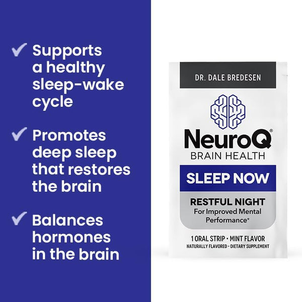 Lifeseasons Neuroq Sleep Now - Natural Sleep Support Supplement - Maintain Healthy Sleep Cycles & Brain Function - Melatonin & L-Theanine -