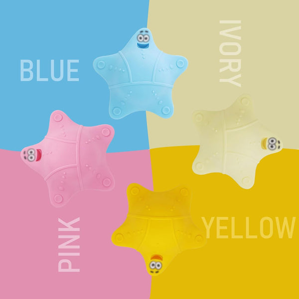 Bathtub Overflow Drain Cover with 5 Suction Cups, Pink | Adds 3-4 Inches of Water Depth, Starfish-Shaped Silicone Bath Tub Drain Plug