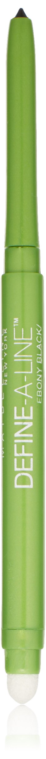 MAYBELLINE New York Define-A-Line Eyeliner, Ebony Black, 0.01 Ounce Ebony Black 0.01 Ounce (Pack of 1)
