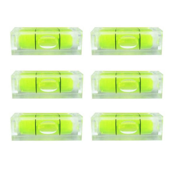 6Pcs Small Bubble Levels 10x10x29mm Mini Square Spirit Level Measuring Layout Tools