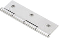 Mcredy Stainless Steel Cabinet Door Hinges 3 Inch, Silver, 12 Pcs | Folding Interior Door Hinges for Wooden Box, Effortless Operation, Easy