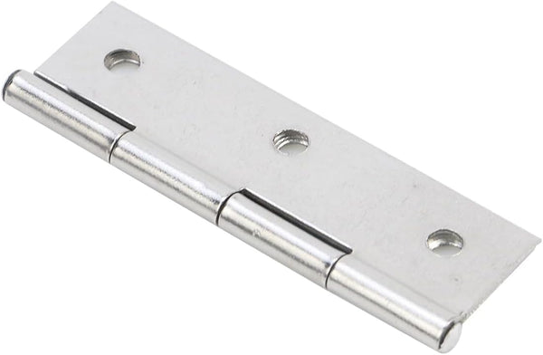 Mcredy Stainless Steel Cabinet Door Hinges 3 Inch, Silver, 12 Pcs | Folding Interior Door Hinges for Wooden Box, Effortless Operation, Easy