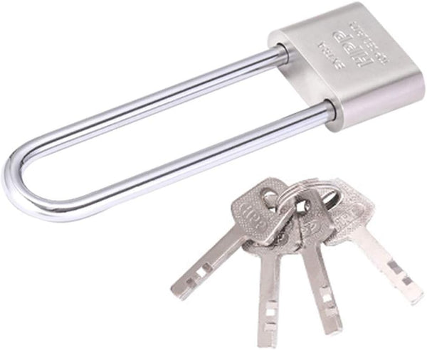 Long Lock Beam Bike Padlock Anti-Theft Door Cabinet Drawer Gate Lock with Keys Lock Long Beam Gym Locker Locker Padlock Glass Door Lock