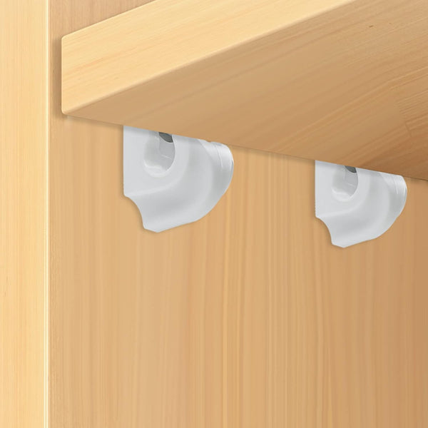 24 Pack White Down Wall Clip Closet Shelves Clips Wire Shelf Loop Clip Plastic Wire Shelf Brackets Included Clips Screws and Expansion Tubes for