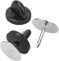 400pcs PVC Rubber Pin Backs Butterfly Clutch Pin Tie Tacks Blank for Uniform Badges Backing Holder Clasp Lapel Enamel (200 Sets) black