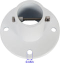 HECASA Deck Anchor Flange Cast Above Ground Pool Ladders Handrails or Slide | 1 7/8" Inch Diameter of 1.9" Aluminum White (1Pc)