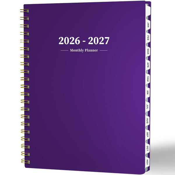Ymumuda 2026 Planner-2 Year Monthly Planner 2026-2027, JAN.2026 - DEC.2027, 8.5" x 11", 26-27 Monthly Calendar,Large Planner with Spiral Bound, 24