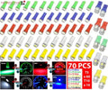 70PCS T5 T10 5050-SMD LED Speedometer Instrument Gauge Cluster Dash Light Bulbs