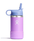 Hydro Flask Kids Water Bottle for School - Stainless Steel and Insulated with Straw Cap - 12 Oz in Anemone Purple ANEMONE 12 Ounces 12 Oz