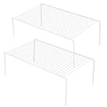 Cabinet Storage Shelf Rack Set of 2, Medium (13 X 9.4 Inch) Rustproof Metal Wire Kitchen Cabinet Organizer and Storage, Cupboard Spice Shelf Rack
