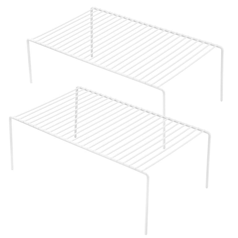 Cabinet Storage Shelf Rack Set of 2, Medium (13 X 9.4 Inch) Rustproof Metal Wire Kitchen Cabinet Organizer and Storage, Cupboard Spice Shelf Rack