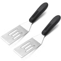 【2 Pack】 Small Metal Spatula Set, Mini Stainless Steel Serving Spatulas for Kitchen Use, Ideal for Flipping Pancake, Brownie, Cookie, Cake, Egg –
