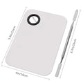 Professional Stainless Steel Makeup Palette Cosmetic Palette with Spatula Tool for Nail Art Eye Shadow Eyelash Makeup Professional Pigment