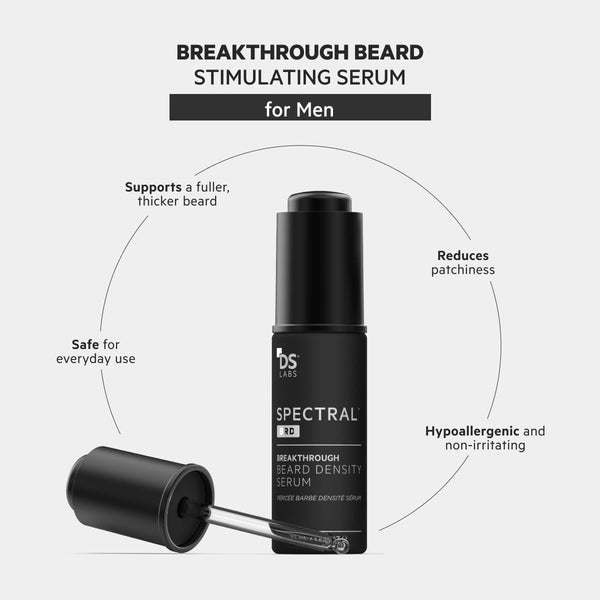 DS Labs Spectral.BRD Beard Conditioning Serum for Fuller-Looking Beard | Powered by Nanoxidil®, biotin, niacinamide, castor oil & hyaluronic acid