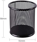 HSYMQ Black Pen Holder Cup for Desk, Pencil Cup Holder, Black Wire Mesh Pen Cup for Desk Office Pen Organizer