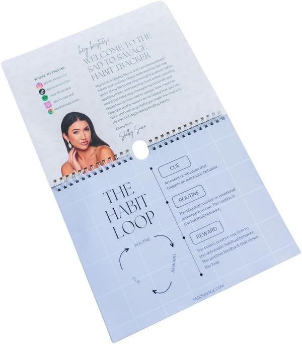 Habit Tracker by Shelby Sacco - Daily Habit Tracker Journal with Affirmations and Educational Material on the Habit Loop for Creating Habits to