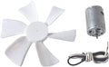 MERZHCHARE 6 inch RV Vent Fan, 12V D-Shaft RV Fan Motor with White Fan Blade, RV Exhaust Fan with 2 Screws 2 Zip Ties and Template for mounting,
