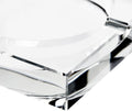 Juvale Crystal Glass Ashtray - 7 x 7 x 1.5 in, Clear Classic Square - Indoor Ashtray for Smokers, Decorative Smoke Tray with 4 Cigar Rests 7x7x1.5